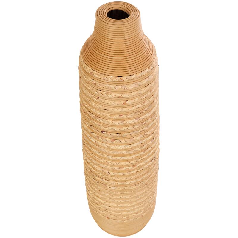 Artisan Crafted Light Brown Seagrass Vase