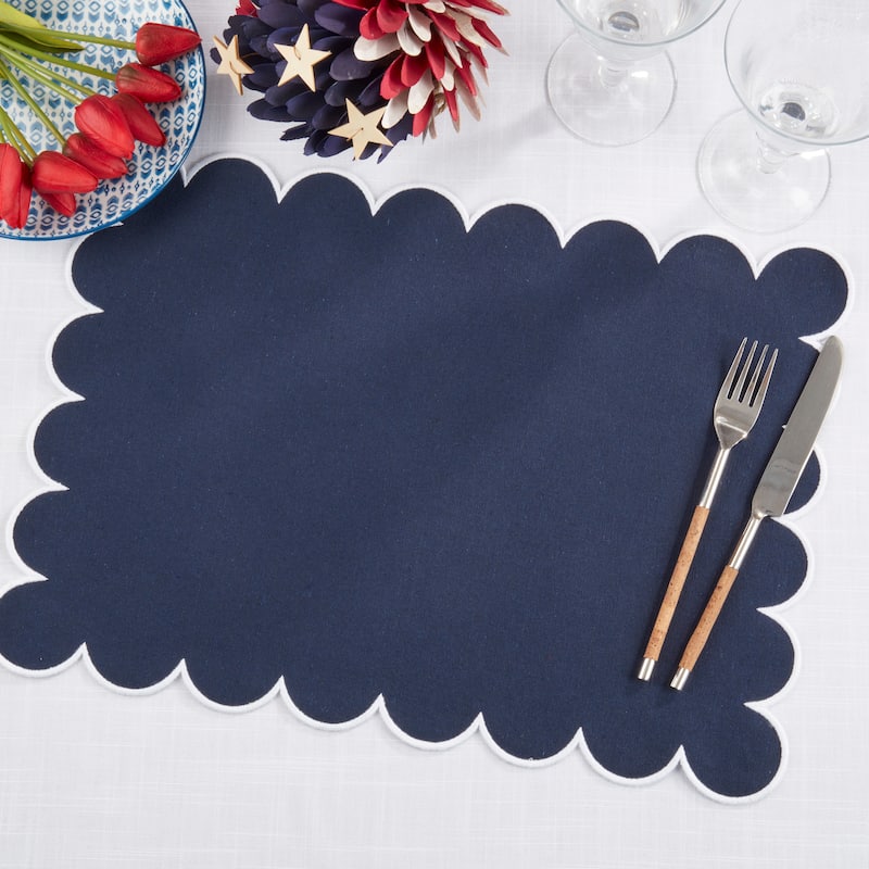 Eco Scallop Border Placemat (Set of 4) - 14"x20"