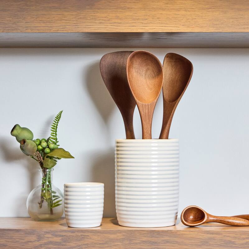 Nambe Breaking Bread Canister with Utensils
