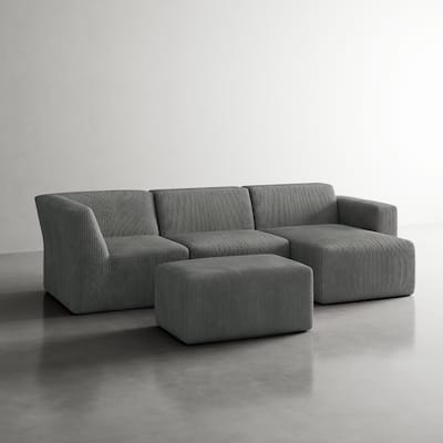 Modular Sectional Sofa 4-seater Oversized Chaise Lounge Couch for Living Room