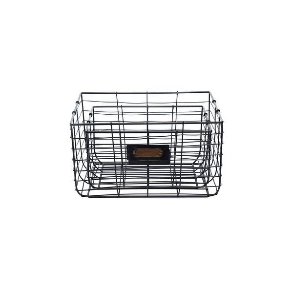 Shop Foreside Home Garden Set Of 2 Black Wire Metal Decorative