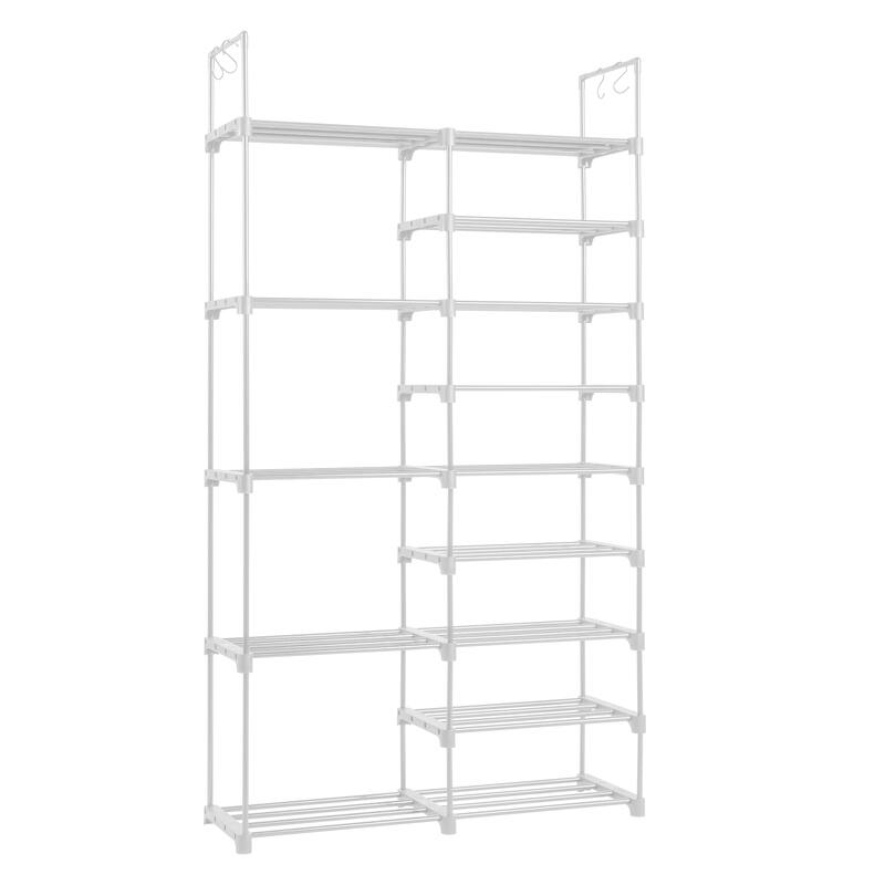 Minimalist Shoe Rack with Iron Frame Durable Non-Woven Storage Organizer for Shoes & Boots