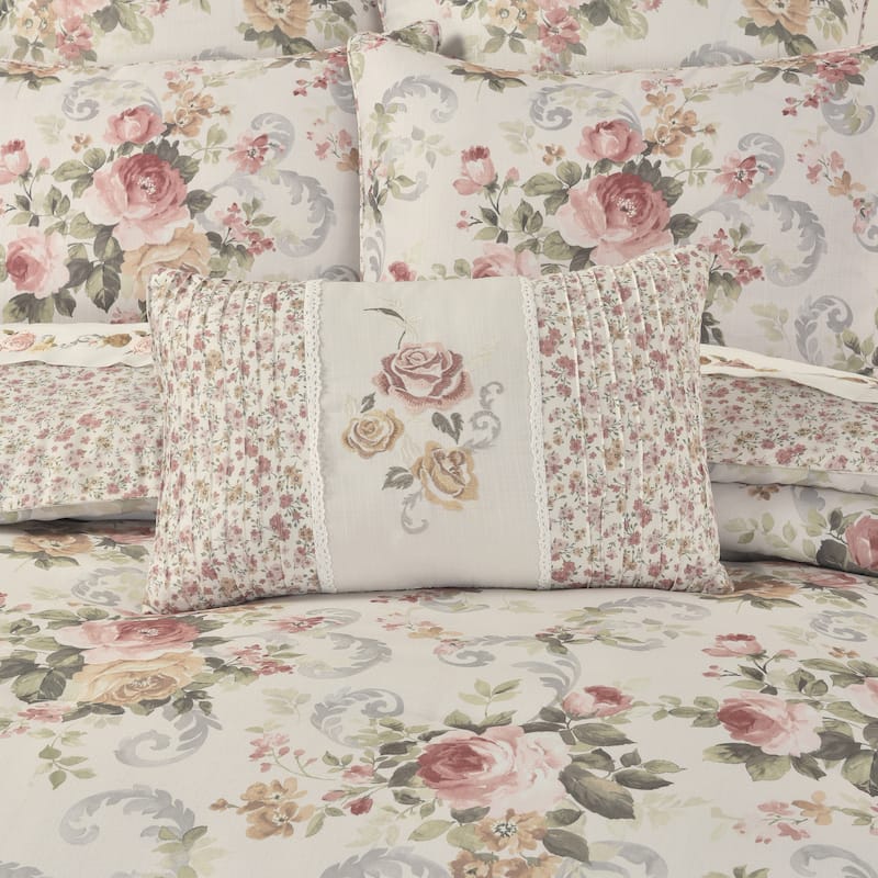 Royal Court Chablis Boudoir Decorative Throw Pillow - Polyester - Rose - Accent