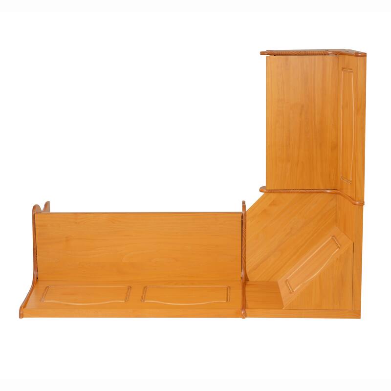 Linon Riki Corner Unit Light Brown