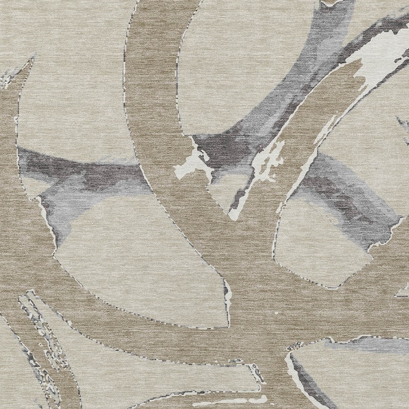 HomeRoots Abstract Transitional Rectangle Outdoor Rug