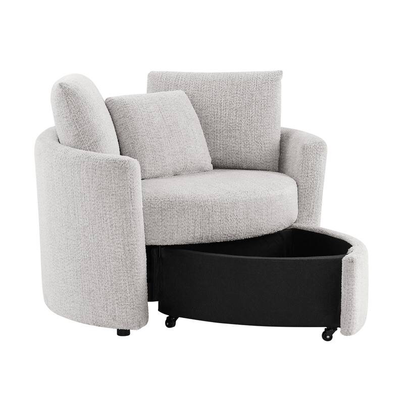 Lifestyle Solutions Bryson Storage Chair in Chenille Fabric