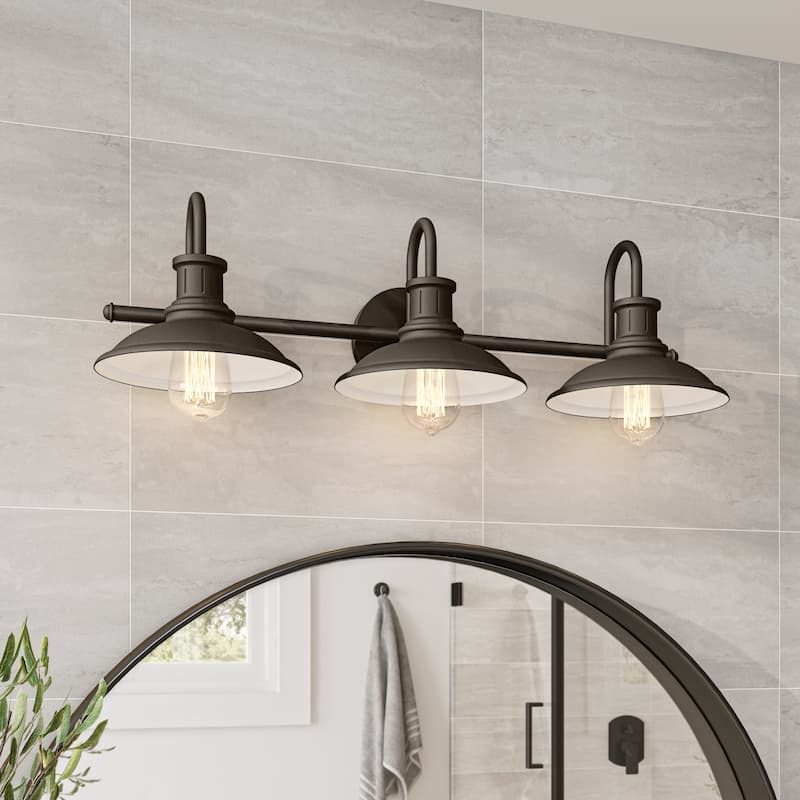 Copper Grove Charentsavan 3-light Black Bath Bar