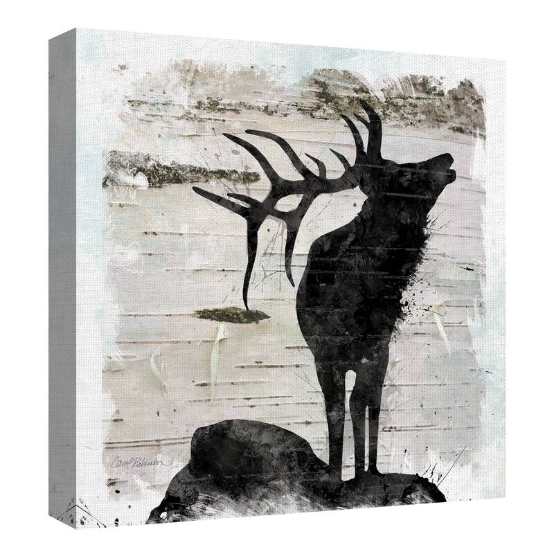 Birchbark Elk by Carol Robinson Canvas Art Print