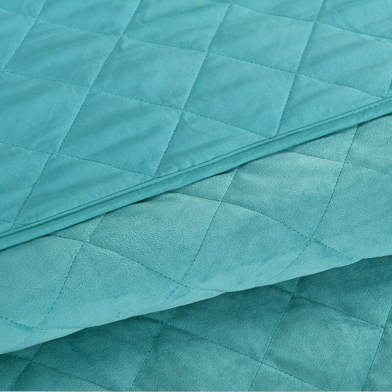 Serenta Velvet Quilts 5 Piece Ultra Soft Floor Touching Bedspread Set