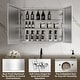 preview thumbnail 7 of 17, Modland 30"-36"W x 24"H Double Door Bathroom Medicine Cabinet with Mirror,Aluminum Frame