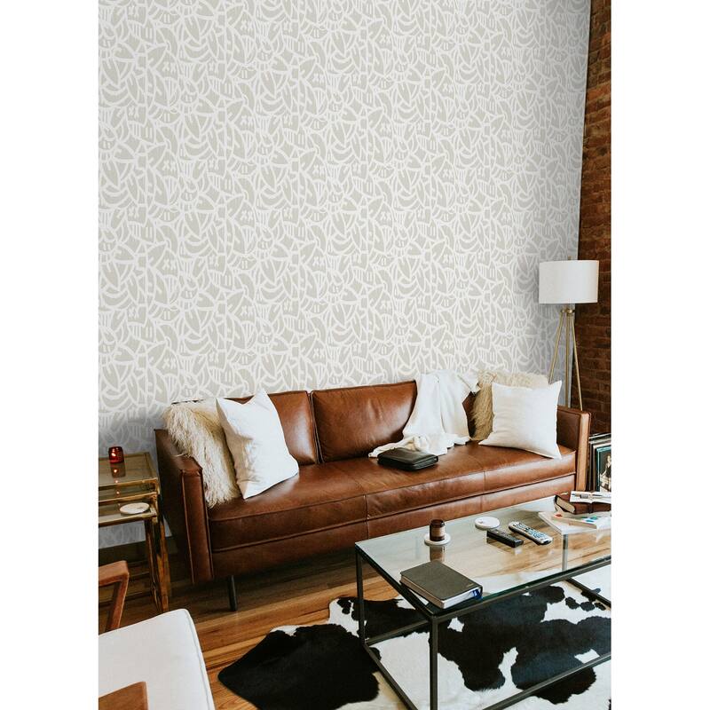 Arm of Casso Cream Bold Arrangements Peel & Stick Wallpaper