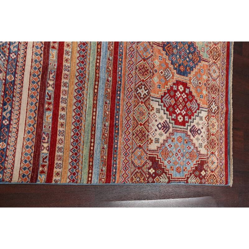Vegetable Dye Super Kazak Oriental Wool Area Rug Hand-knotted Carpet - 6'7" x 9'8"