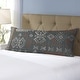 preview thumbnail 4 of 6, SABINA CHARCOAL Body Pillow By Kavka Designs - Charcoal, Grey, Orange