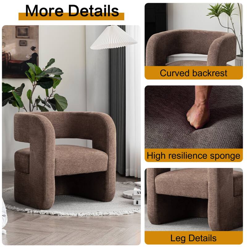 Full Assembled Upholstered Accent Chair For Living Room
