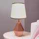 preview thumbnail 3 of 2, Lambs & Ivy Rose Gold Modern Hexagon Nursery Lamp with Shade & Bulb