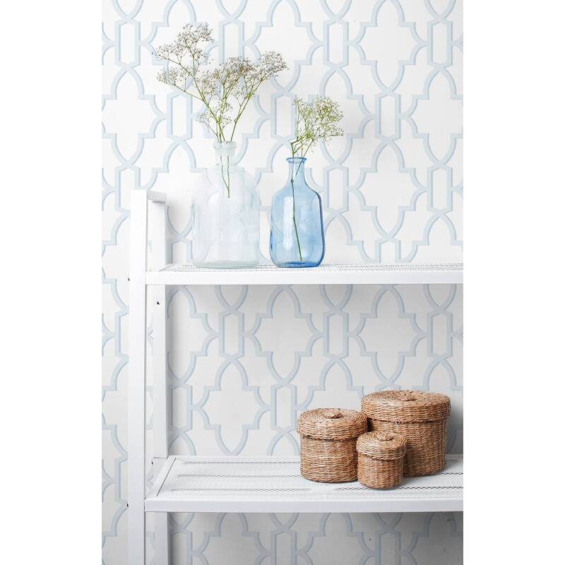 Luxe Haven Coastal Lattice Peel and Stick Wallpaper