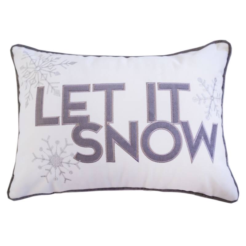 Homey Cozy Embroidery Christmas Holiday Throw Pillow Cover & Insert