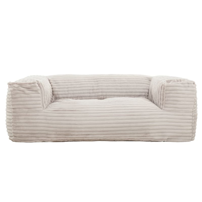 Sealy® Redd Taupe Corduroy Foam Bean Bag Sofa