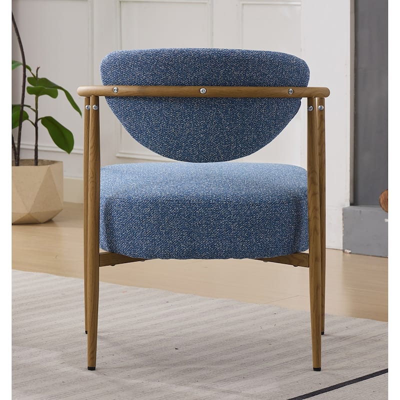 Set of 2 Dining Chairs, Living Room Chair, PU with Foam Back and Seat, Soft and Comfortable Seating, Metal Frame