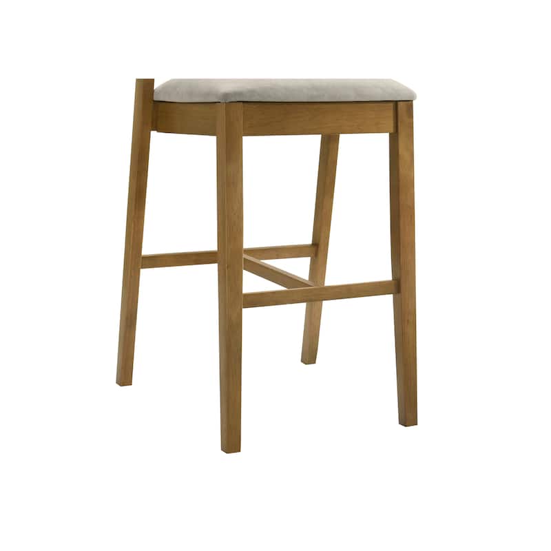 Landyn Modern Bar Stool, Upholstered Counter Height Chair with Wood Frame
