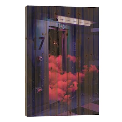The Exit Print On Wood by Danner Orozco - Multi-Color