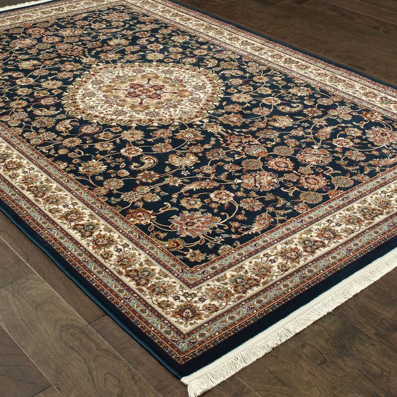 Style Haven Manchester Classic Center Medallion Fringed Area Rug