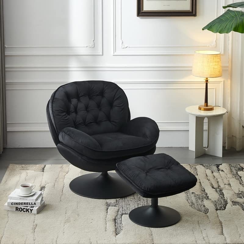 Overstuffed swivel chair outlet