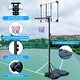 preview thumbnail 3 of 5, 5.4ft-7ft Adjustable Height Portable Basketball Hoop Stand with Wheels