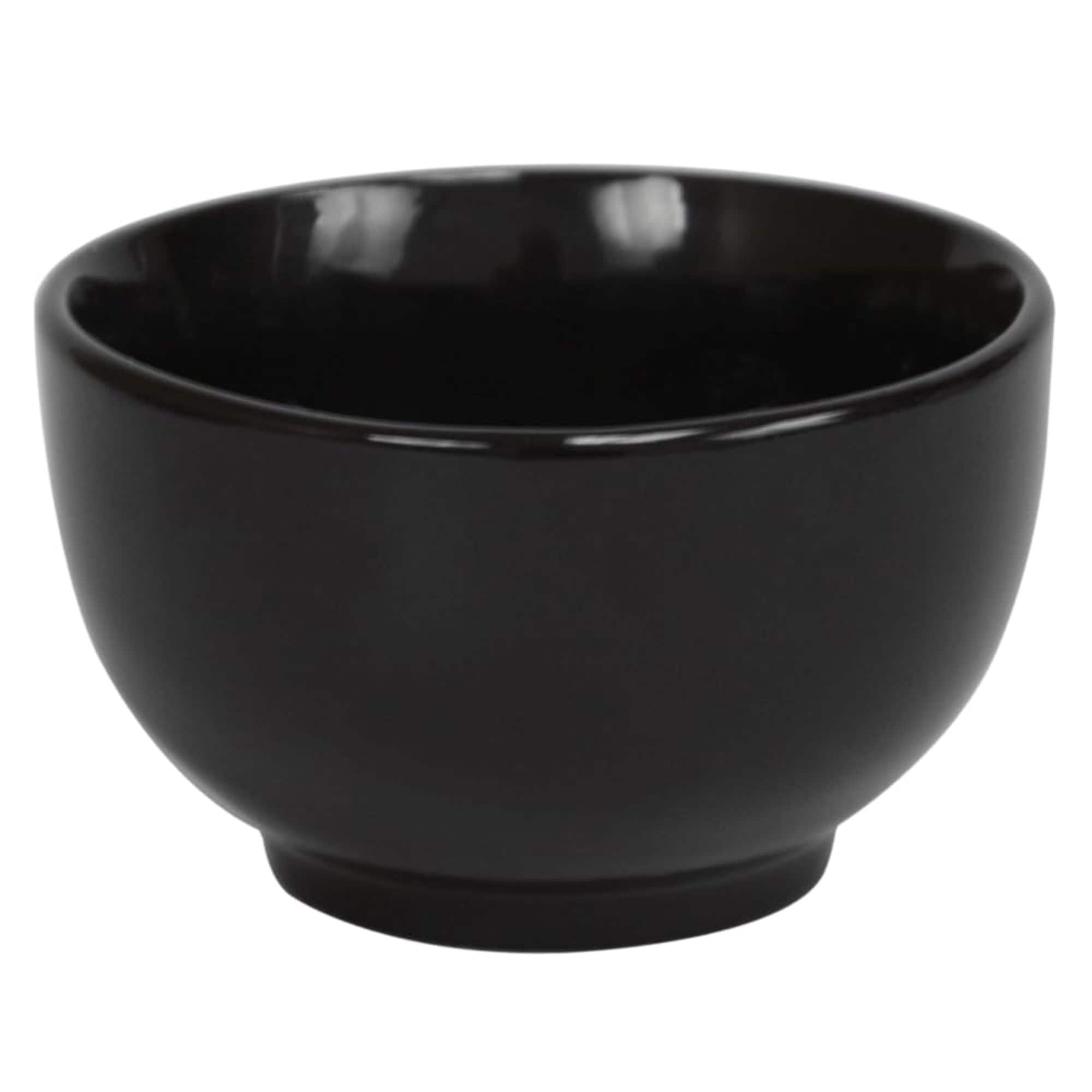 Home Basics Ceramic Cereal Bowl Black 5.5 in - 3.11" H x 5.78" L x 5.78" W