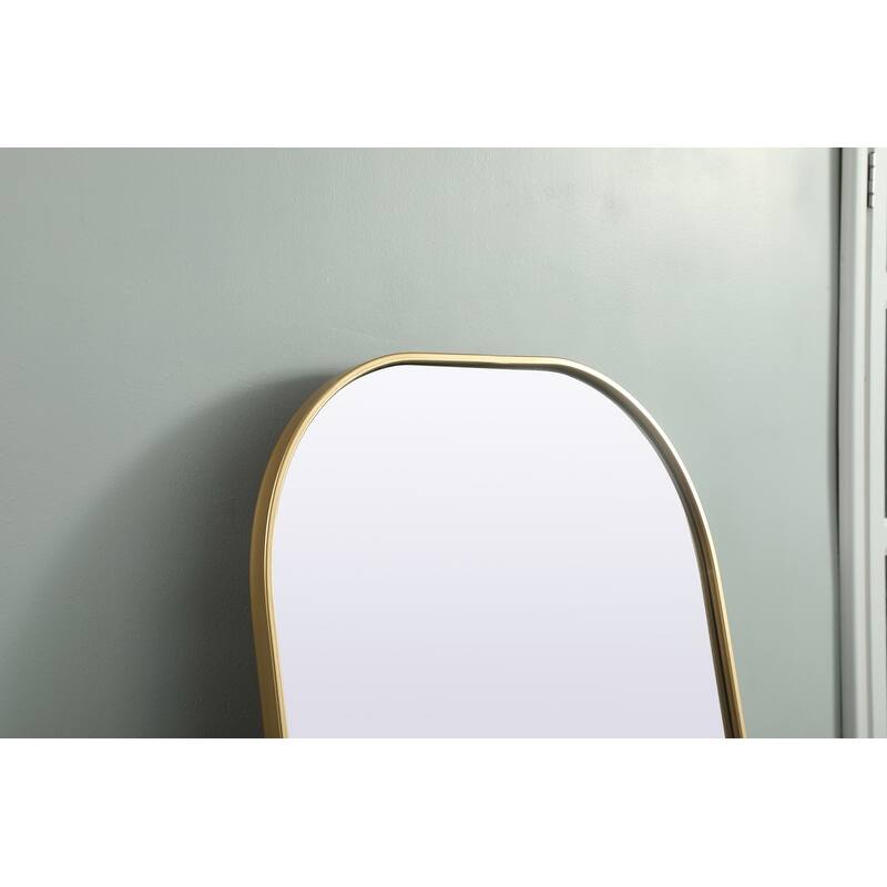 Indigo Home Metal Frame Arch Full Length Mirror 28x74 Inch