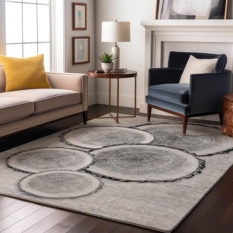 Premium Washable Super Soft Modern Grain Mayfield Rug - Gray - 2' 6" x 3' 10" - Rectangle