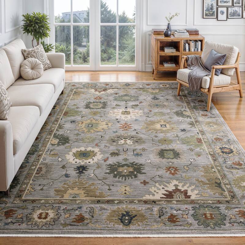 Esme Vintage Oriental Ivory/ Multi Area Rug