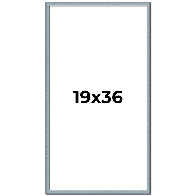 19x36 Frame Rustic Sky Blue Solid Wood Picture Frame | 0.75 Inch