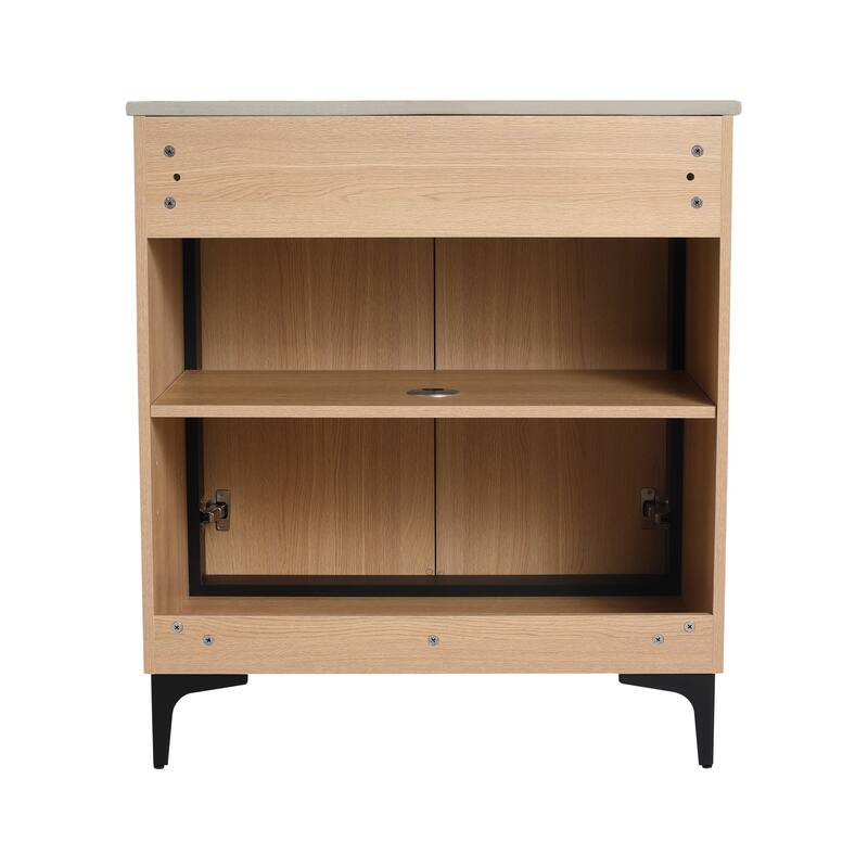 Beingnext 24"/30" Bathroom Vanity with Sink, Freestanding Bathroom Vanity with Soft Close Door and Adjustable Shelf