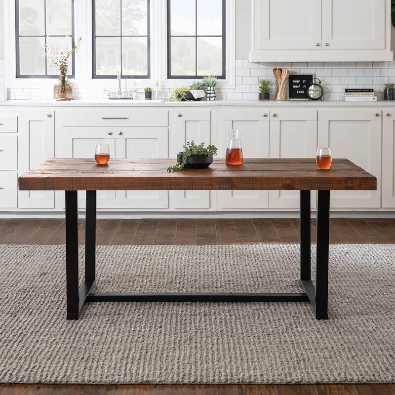 Middlebrook Solid Wood 72-inch Distressed Dining Table - Mahogany