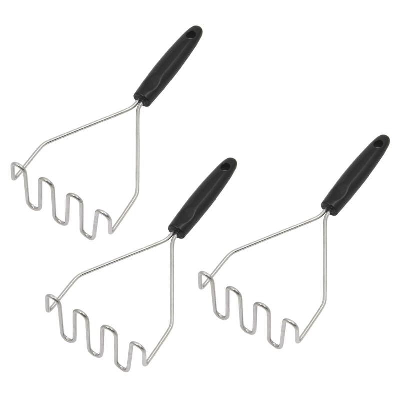 Chef Craft Select Stainless Steel Wire Hand Masher - Great for Mashed Potatoes, Avocado, Beans and More - 3 Pack