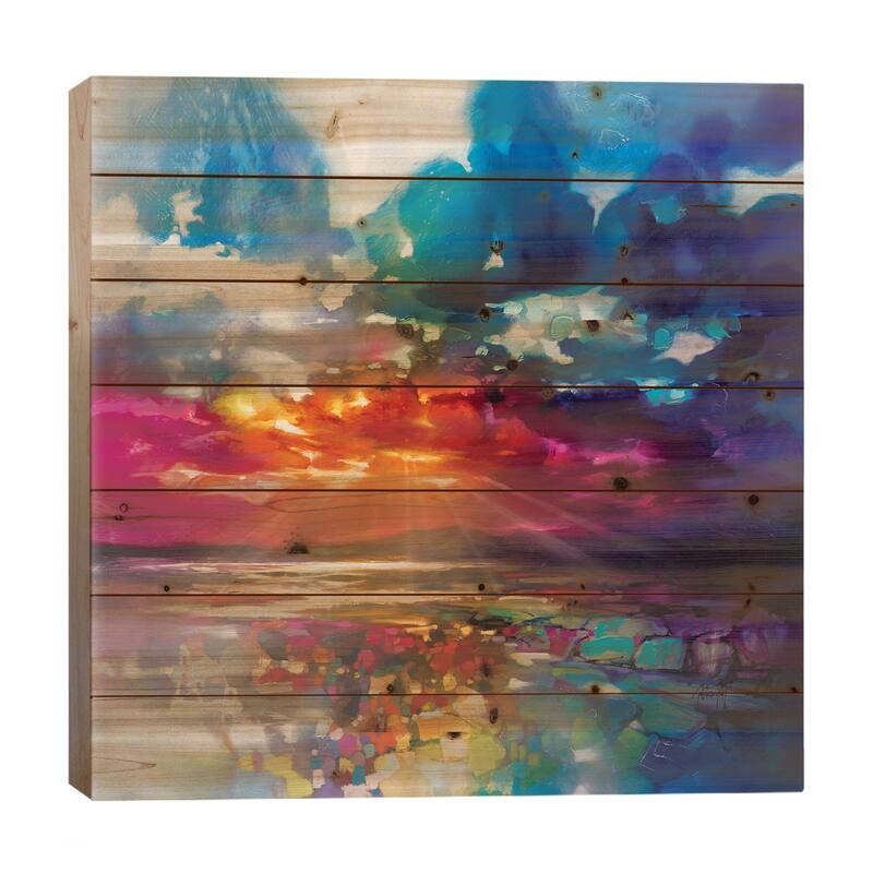 Sun's Energy Print On Wood by Scott Naismith - Multi-Color - 26x26x1.5