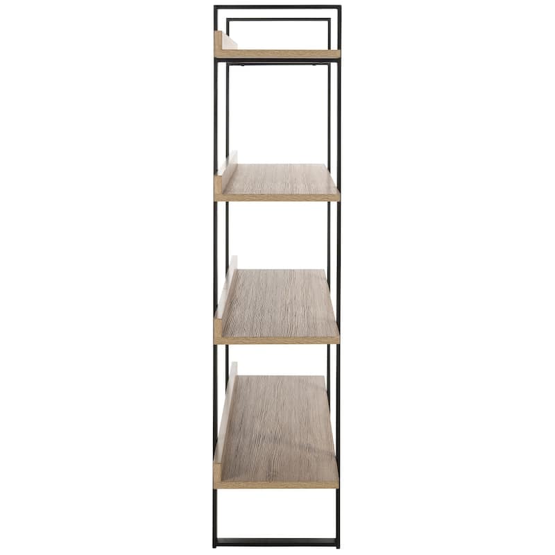 SAFAVIEH Perihan Light Brown/ Black Etagere - 47.3' x 12.6' x 55' - 47Wx13Dx55H
