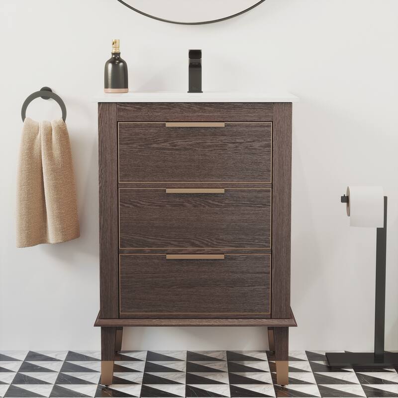Hugo 24" Bathroom Vanity In Walnut