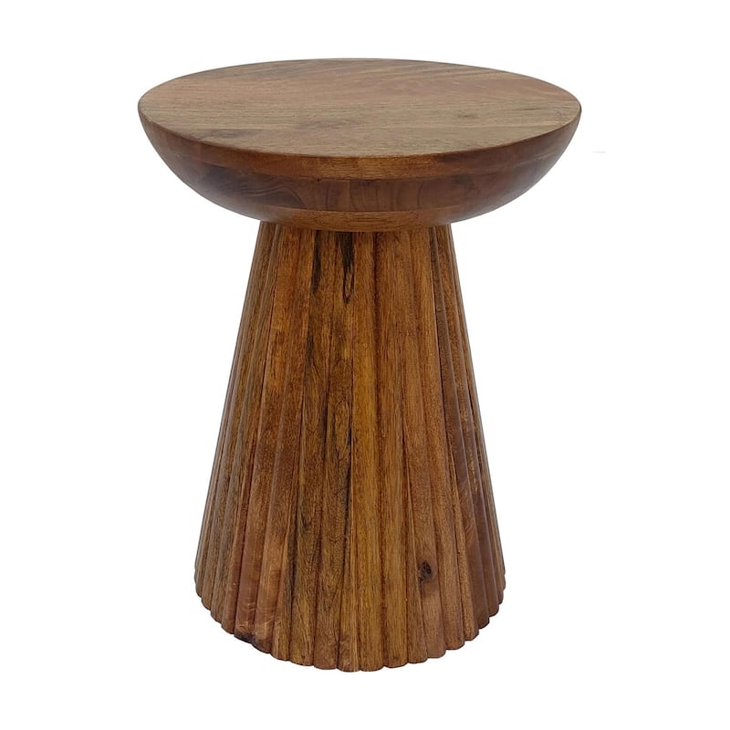 Waters Wild Honey Side Table with Pedestal Base
