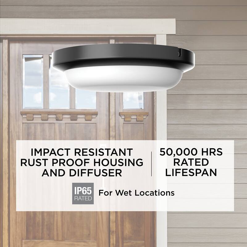 AFX DEAW08LAJEN Dean 8" Wide LED Flush Mount Bowl Outdoor Ceiling