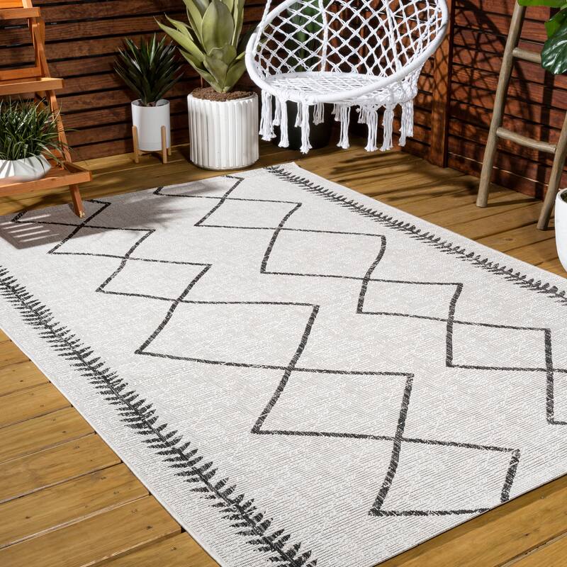 JONATHAN Y Kafel Tribal Diamond Trellis Indoor/Outdoor Area Rug