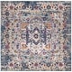 preview thumbnail 71 of 102, SAFAVIEH Evoke Jacki Vintage Boho Medallion Rug 6'7" Square - Grey/Navy - Square