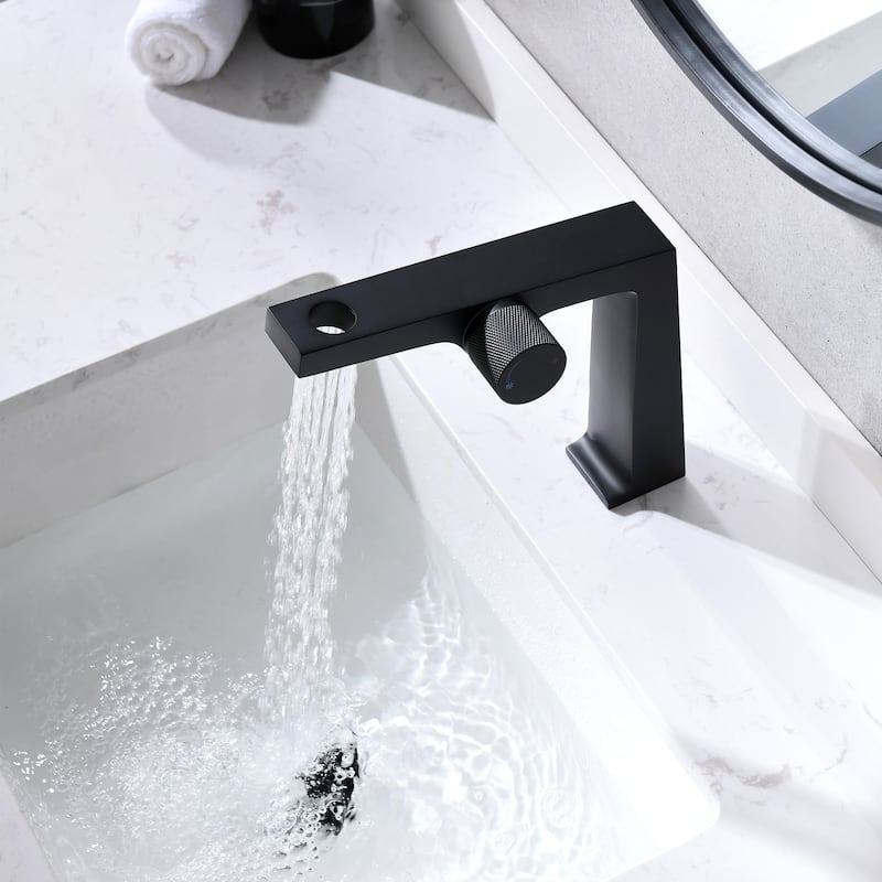 Rbrohant Single Handle Bathroom Faucets, Creative Water Outlet Design Single Hole Bathroom Sink Faucet
