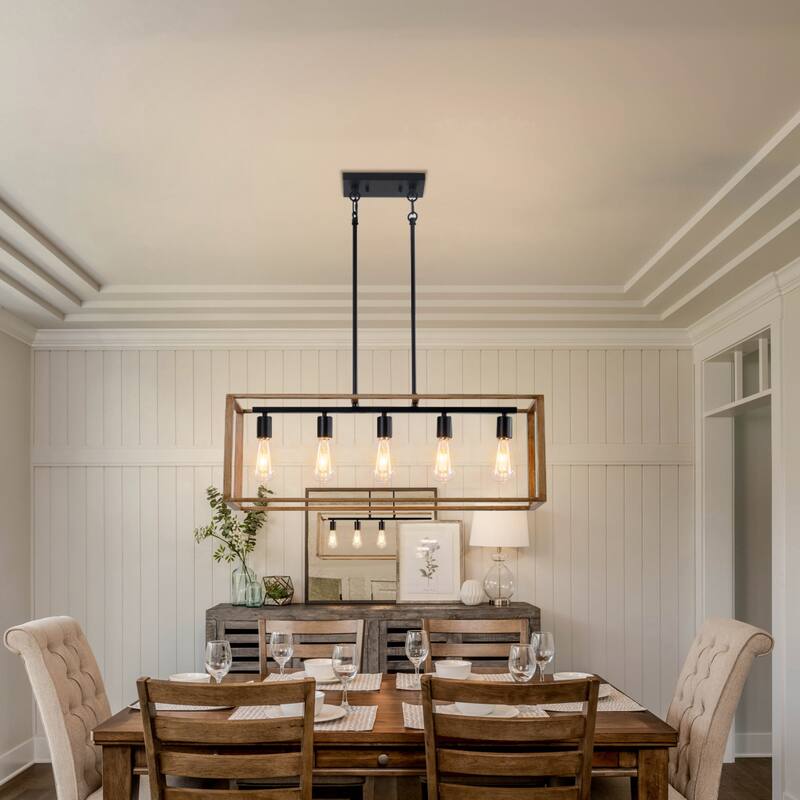 Kitchen Island Chandelier Dining Room Light Fixtures Over Table - 5-Light