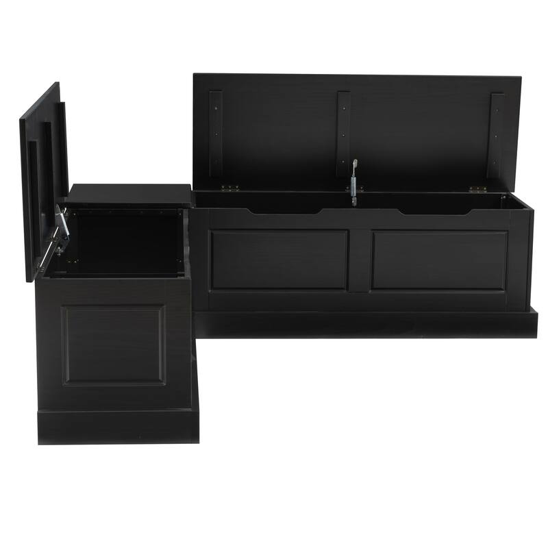 Linon Josie 5PC Backless Nook Set with Table and 2 chairs