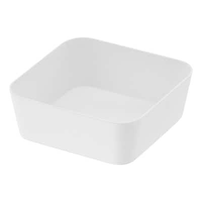 Yamazaki Home Vanity Tray - Flat - Two Sizes, Steel, 3.5" x 3.5" - L 3.54 x W 3.54 x H 1.57 inches