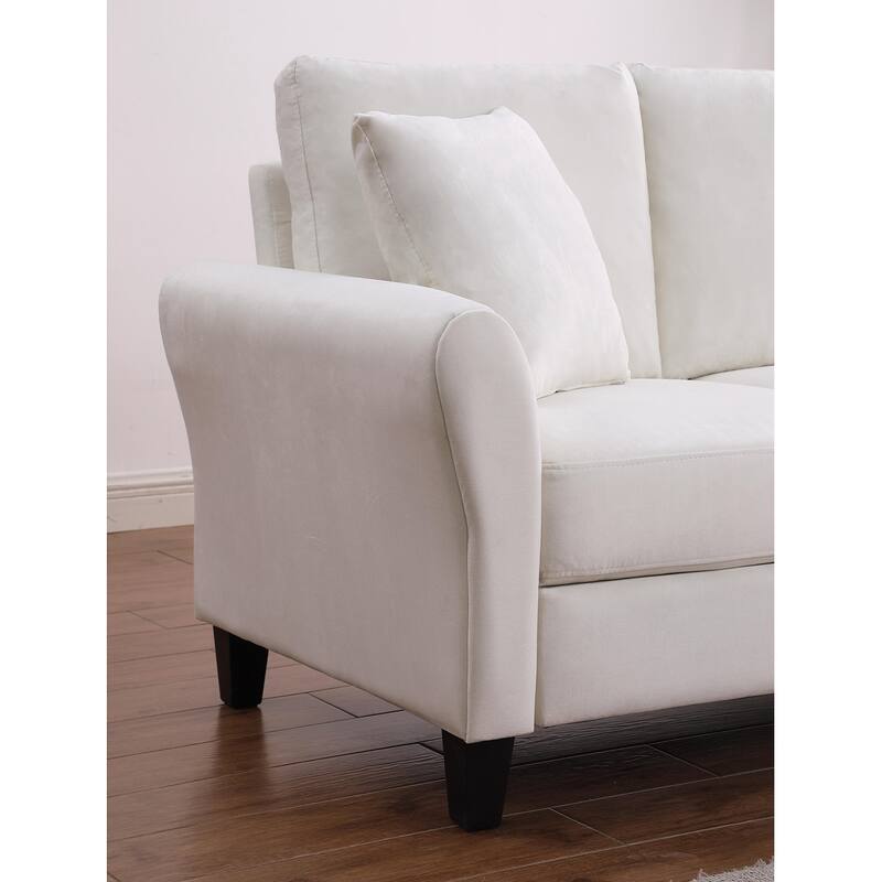 Velvet Couch with 2 Pillow Living Room Furniture 3 Seater Sofa