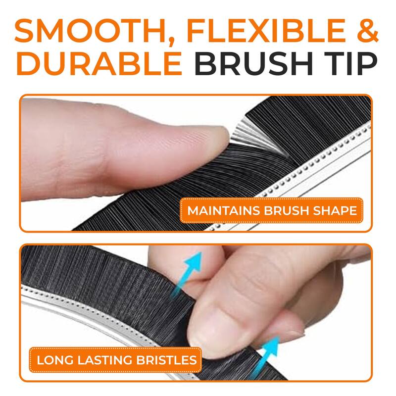 Cheer Collection 3 Piece Crevice Cleaning Brush Set with Fine Bristles