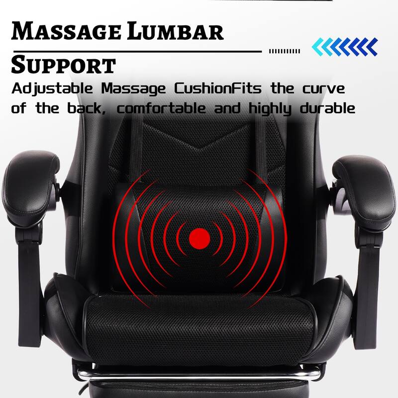 E-sports Gaming Chair Sports Car Driving Seat PU Material Moulded Sponge Comfortable and Safe With Massage